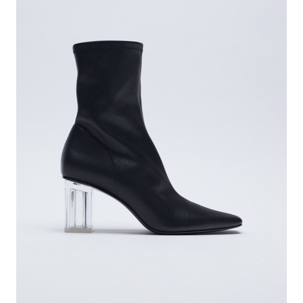 Zara methacrylate heel ankle boots